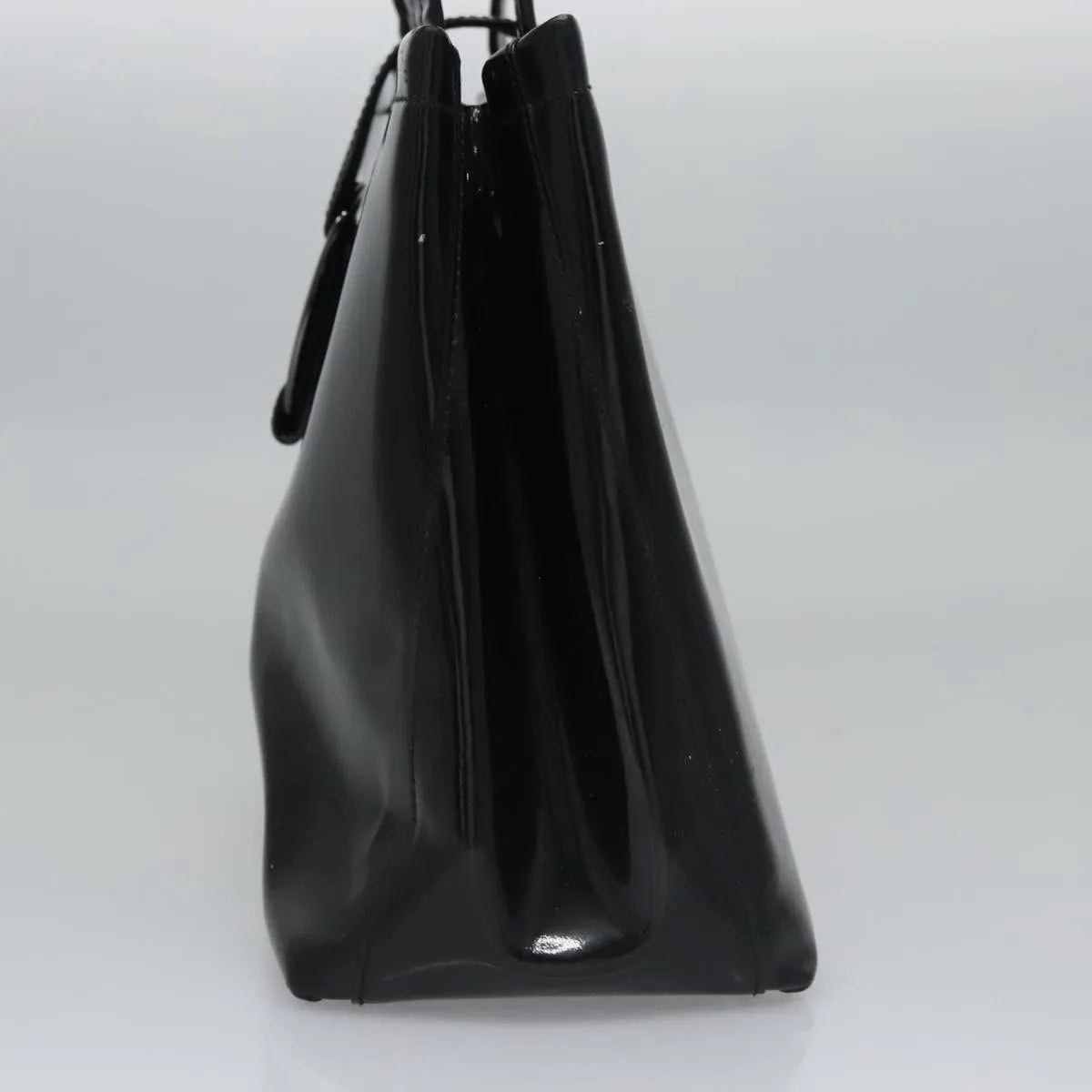 Salvatore Ferragamo Vala Leather, Black, Patent Leather, Handbag