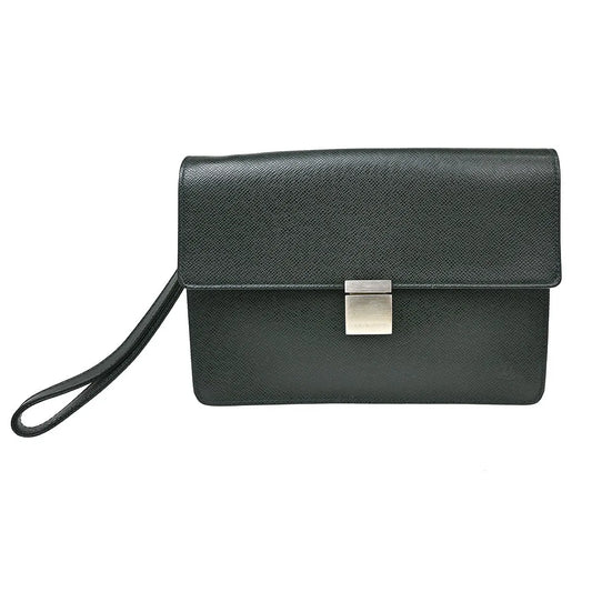Louis Vuitton Selenga Pochette Taiga Leather, Green, Leather, Clutch
