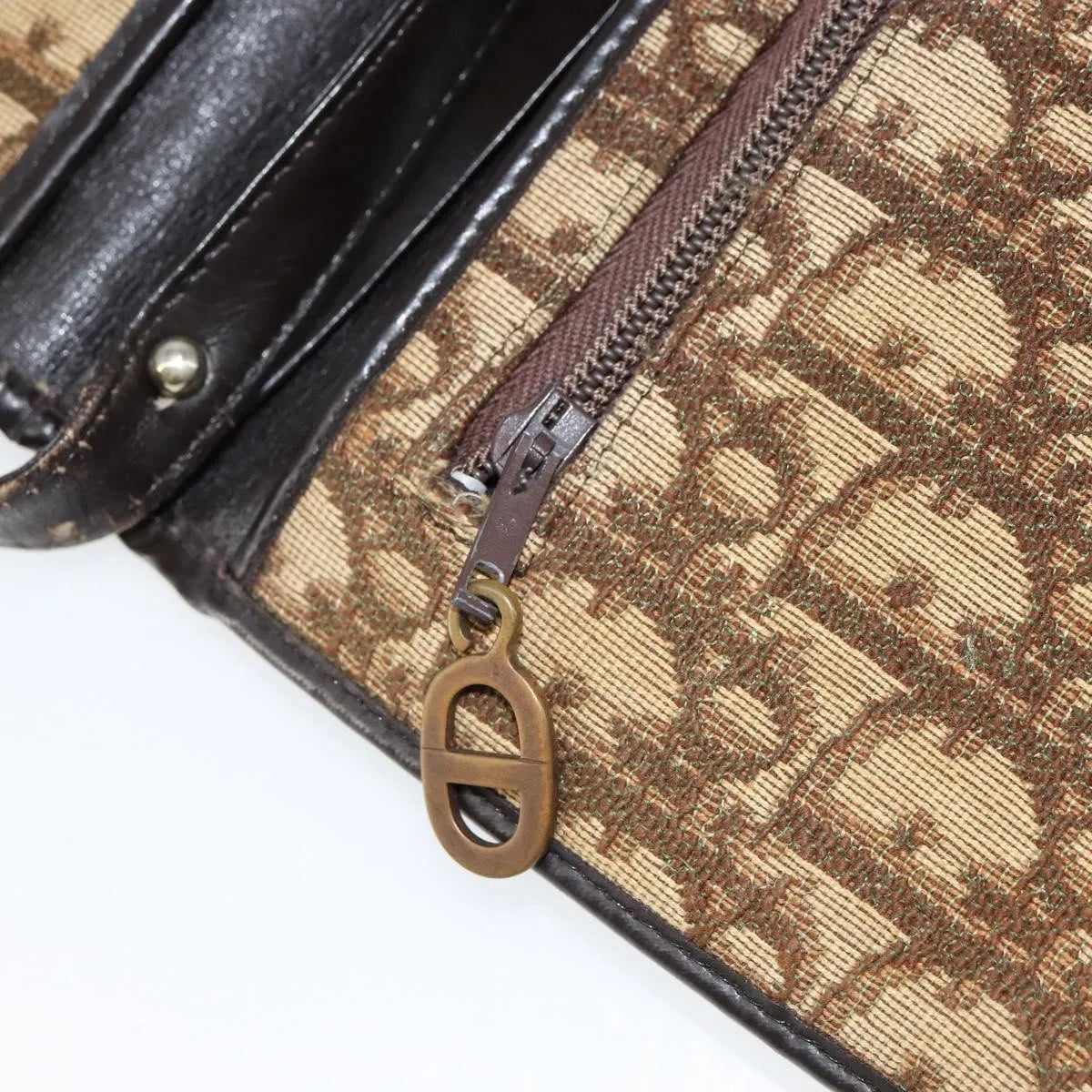 Christian Dior Vintage Trotter Canvas, Beige, Canvas, Shoulder Bag