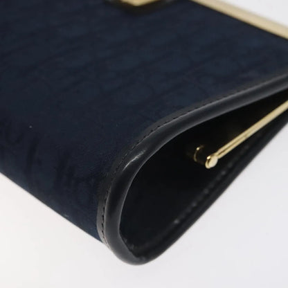 Christian Dior Trotter Canvas, Navy, Canvas, Clutch