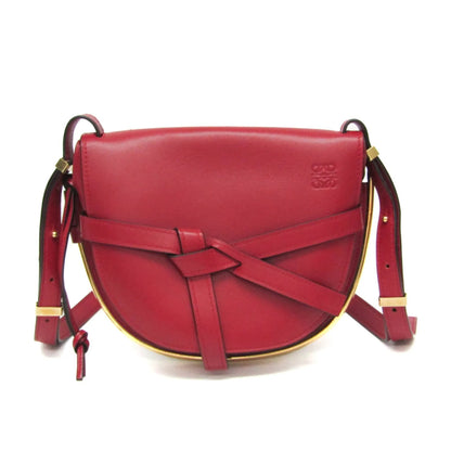 Loewe Metal Gate Leather, Red, Leather, Shoulder Bag