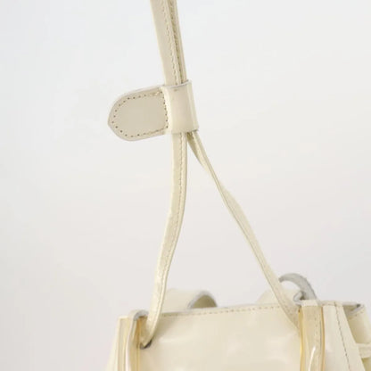 Salvatore Ferragamo Vintage Patent Leather, White, Patent Leather, Backpack