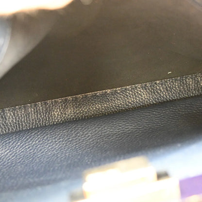 Fendi Peekaboo Soft Leather, Navy, Leather, Handbag
