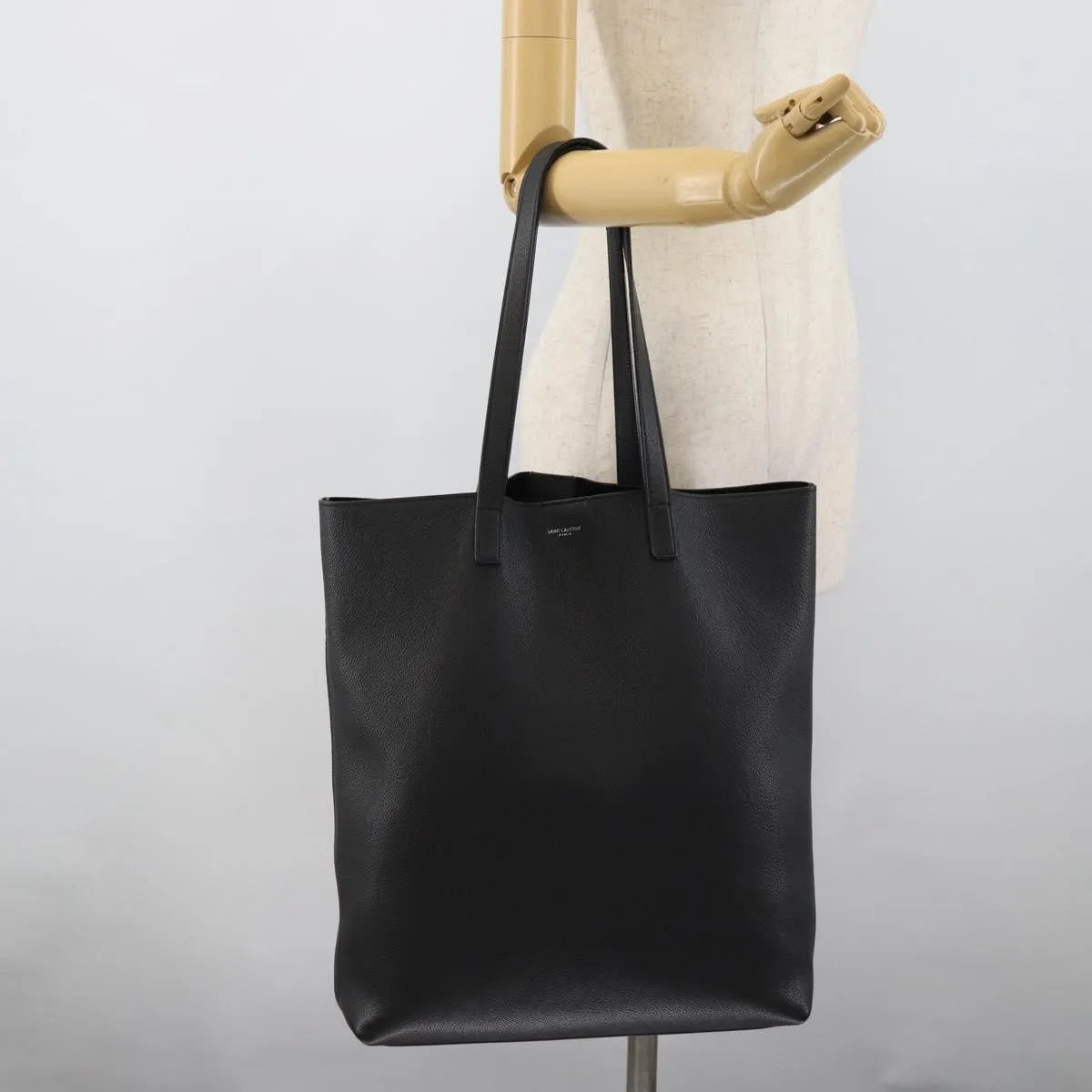 Saint Laurent Bold Tote Leather, Black, Leather, Tote Bag
