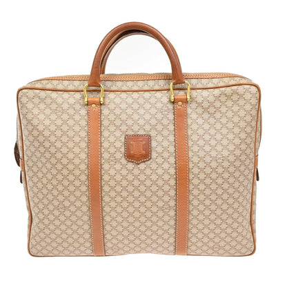 Celine Macadam Canvas and leather, Brown, Canvas, Briefcase