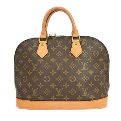 Louis Vuitton Vintage Alma Monogram Canvas, Brown, Canvas, Handbag
