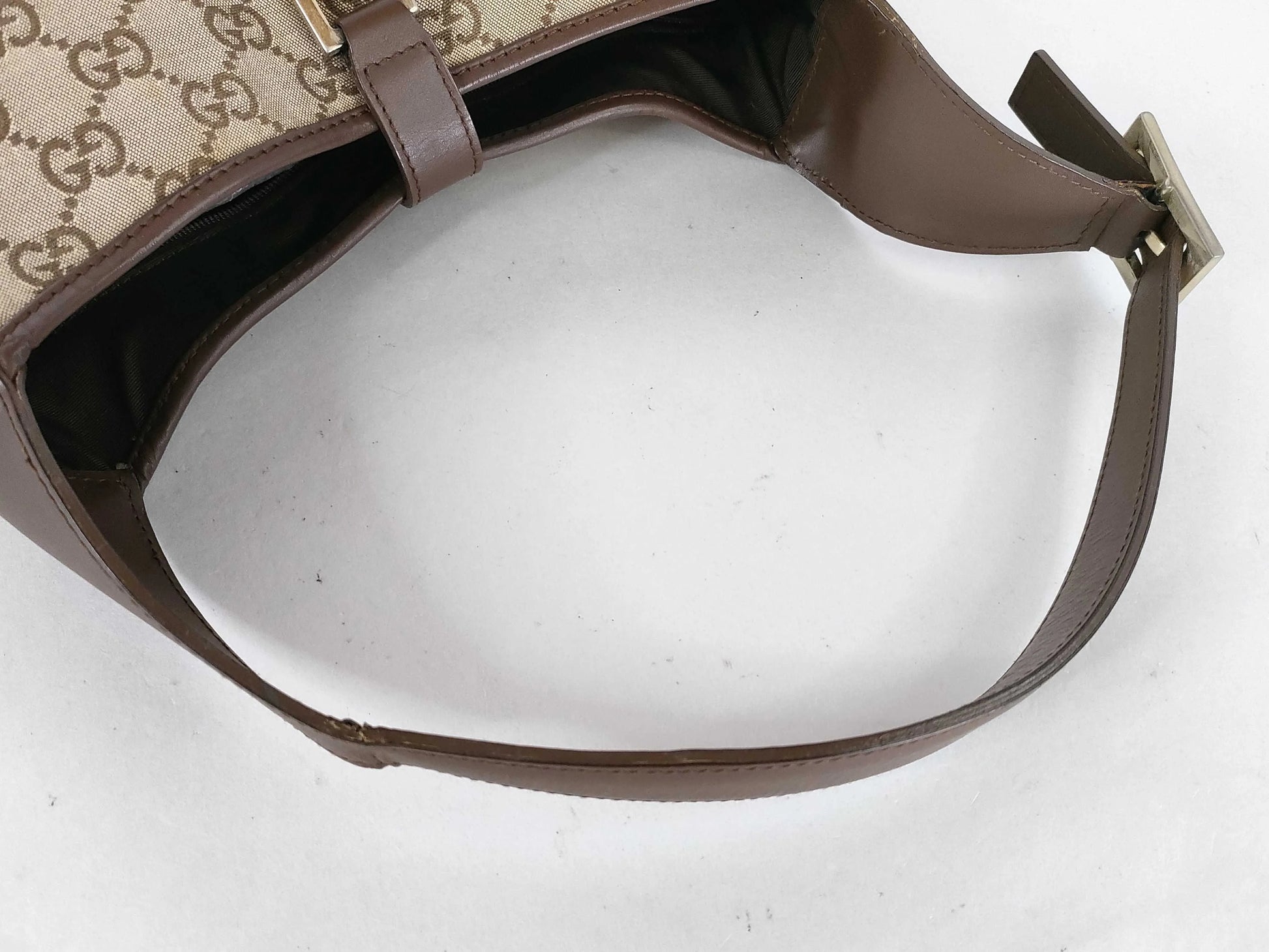 Gucci Jackie O GG Canvas with Leather, Beige, Canvas, Shoulder Bag
