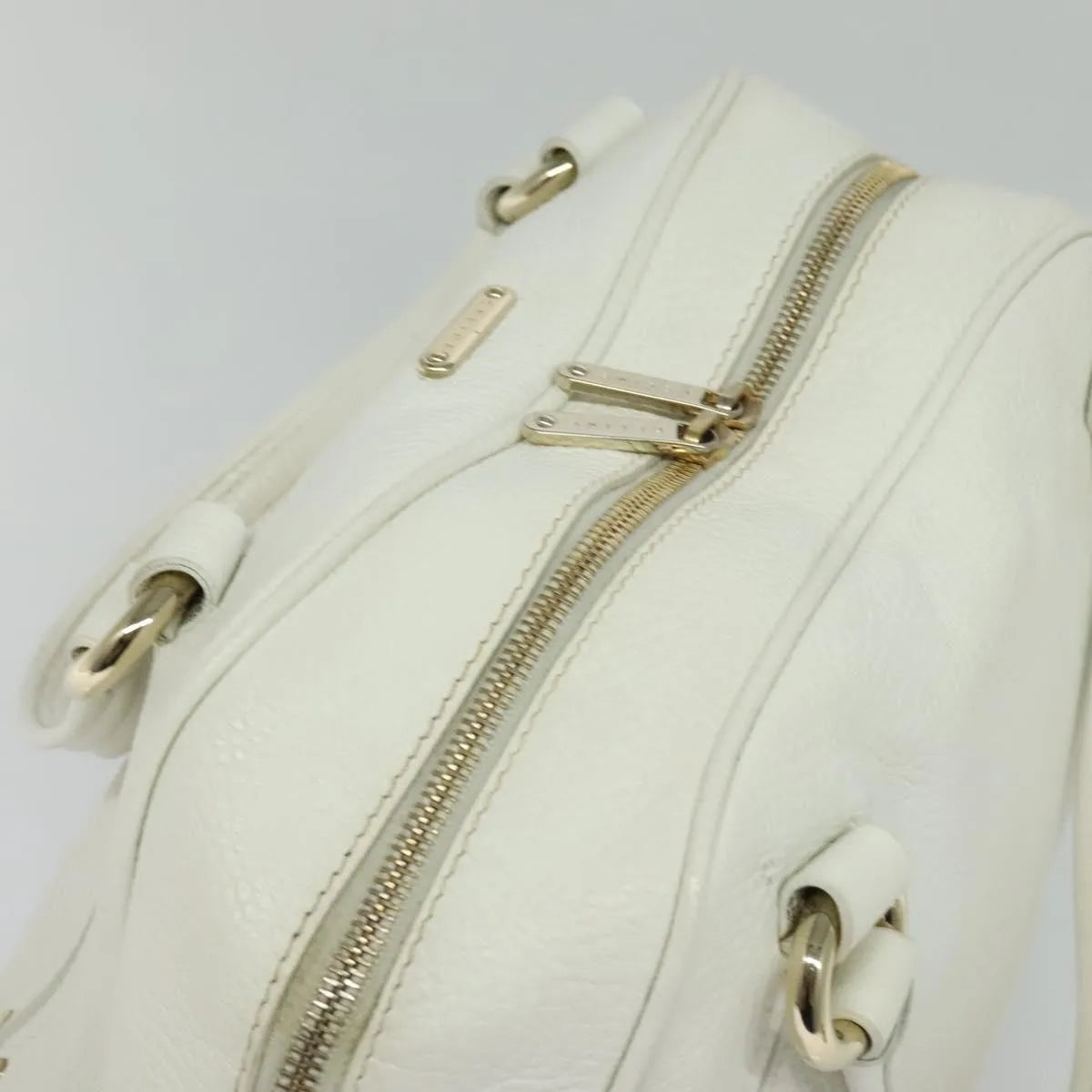 Celine vintage Leather, White, Leather, Handbag