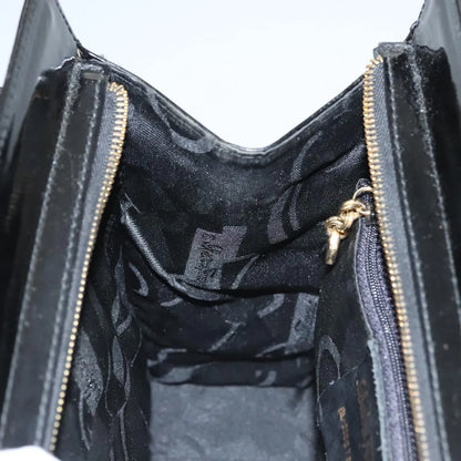Salvatore Ferragamo Vala Patent Leather, Black, Patent Leather, Shoulder Bag