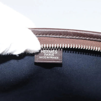Hermes Mrs. Hippie Leather and Toile, Navy, Leather, Shoulder Bag