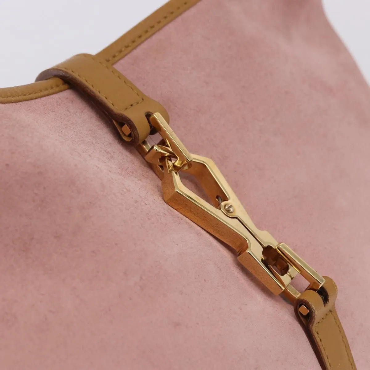 Gucci Bamboo Jackie Suede, Pink, Suede, Handbag