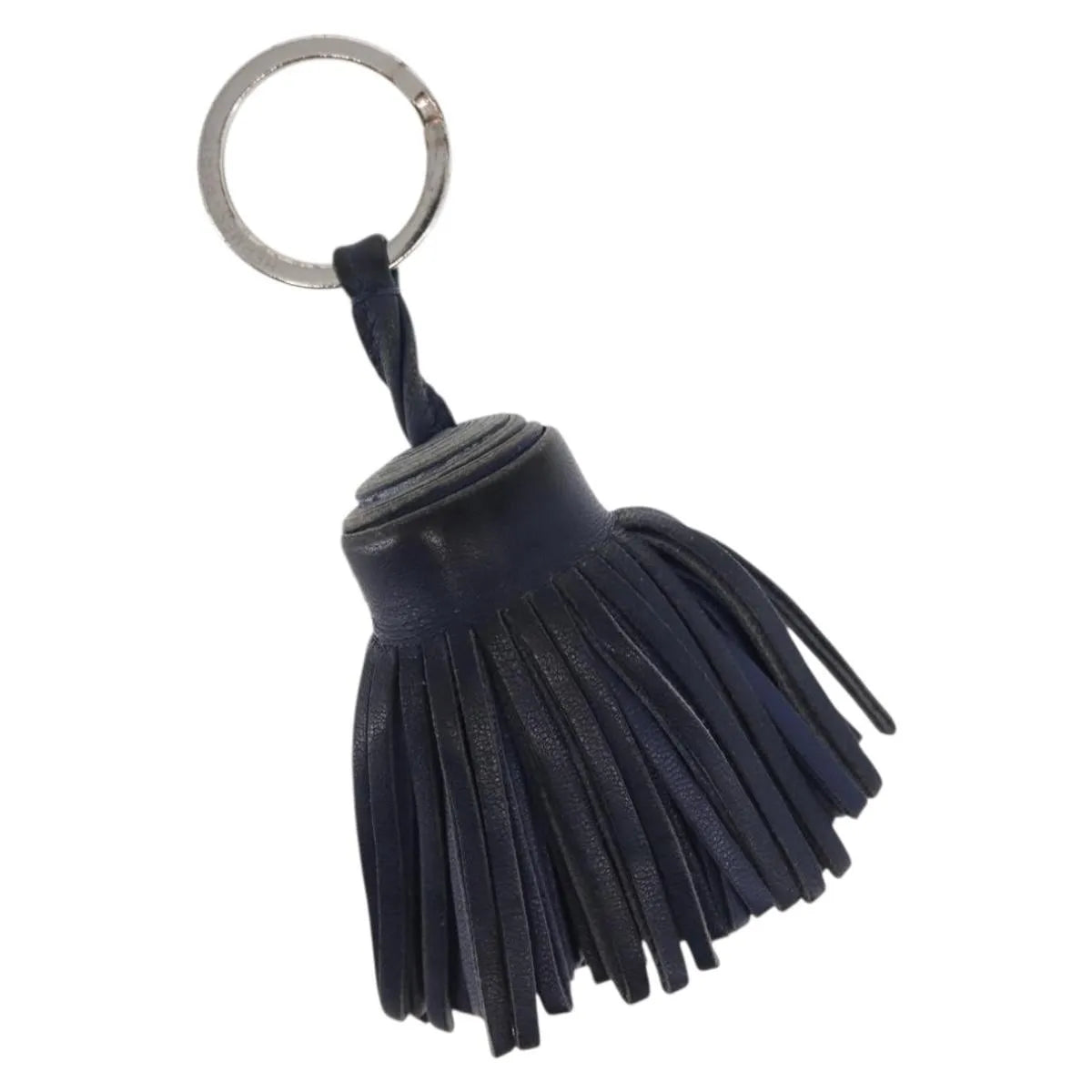 Hermes Carmen Keychain Leather, Navy, Leather, Charm