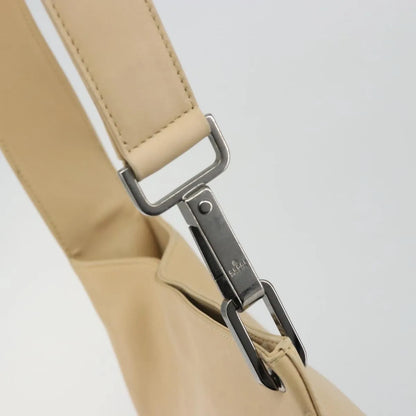 Gucci Vintage Flat Messenger Leather, Beige, Leather, Shoulder Bag