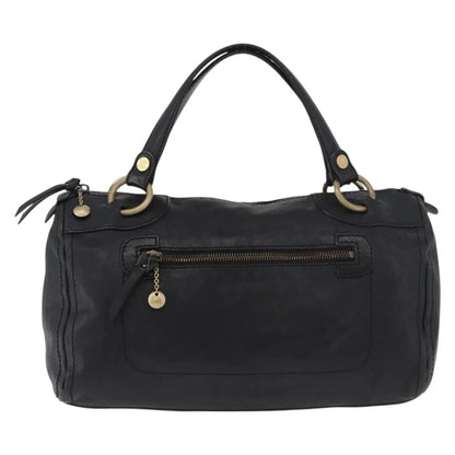 Celine vintage Leather, Black, Leather, Handbag