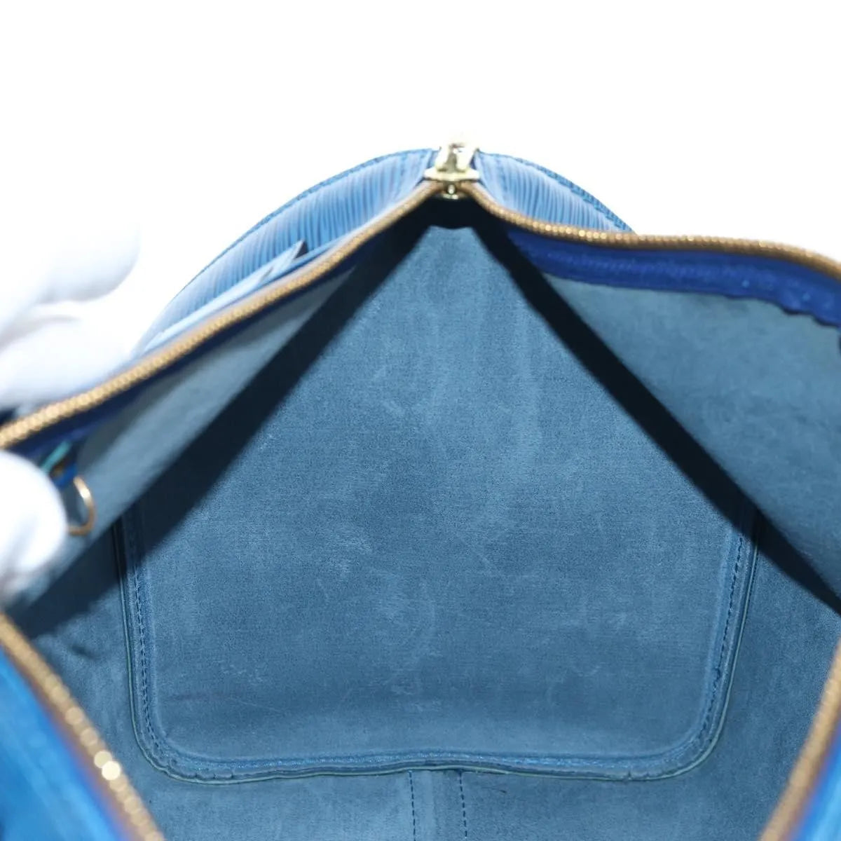 Louis Vuitton Keepall Epi Leather, Blue, Leather, Travel Bag