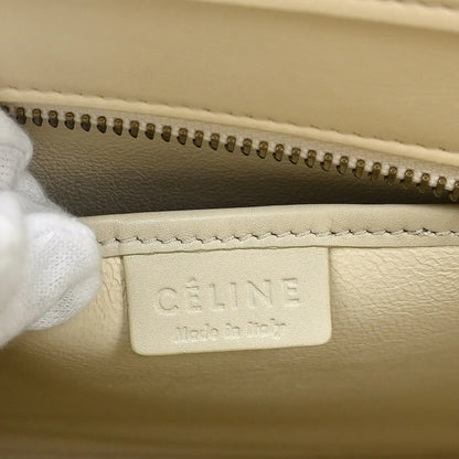 Celine Luggage Smooth Leather, White, Leather, Tote Bag