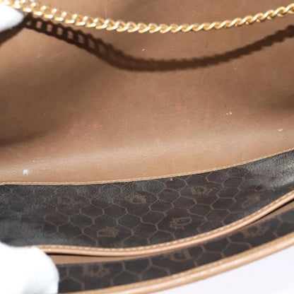 Christian Dior Vintage Honeycomb chain Canvas, Black, Canvas, Shoulder Bag