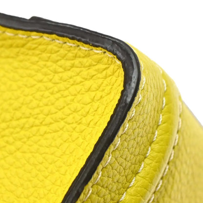 Celine Luggage Grainy Leather, Yellow, Leather, Tote Bag