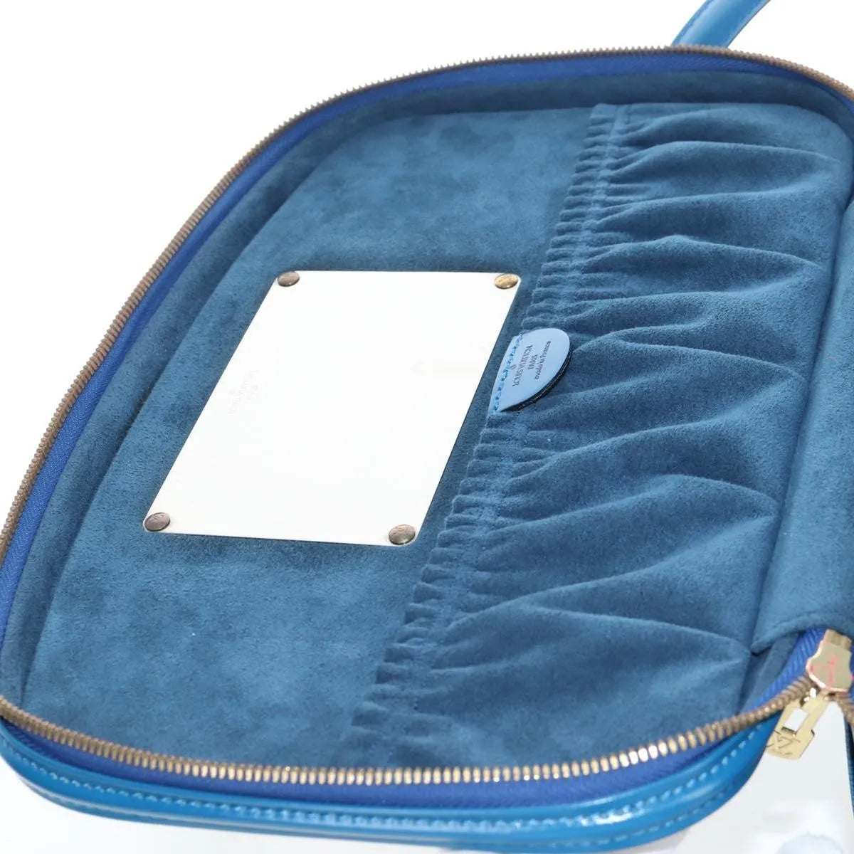 Louis Vuitton Nice Train Case Epi Leather, Blue, Leather, Handbag