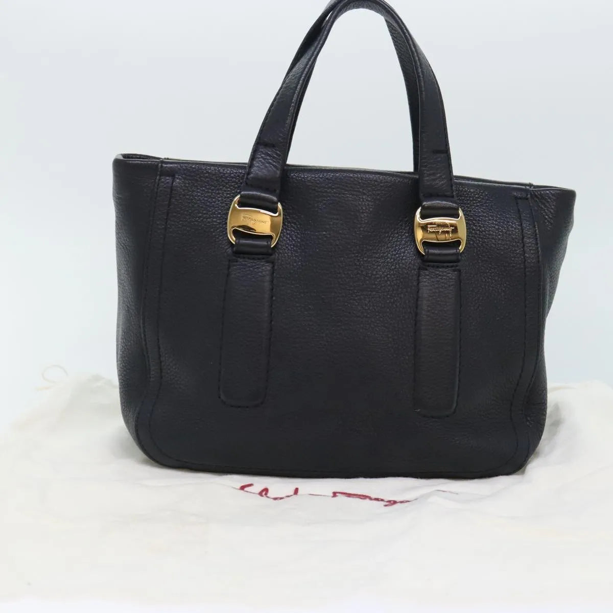 Salvatore Ferragamo Vala Leather, Black, Leather, Handbag