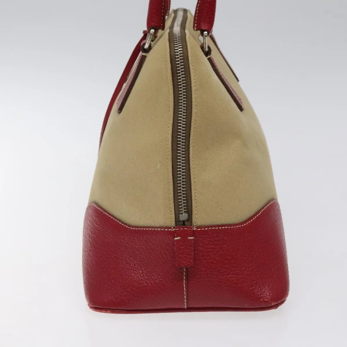 Prada Promenade Tote Canvas and Leather, Beige, Canvas, Shoulder Bag