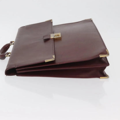 cartier Vintage must de Cartier Leather, Burgundy, Leather, Briefcase