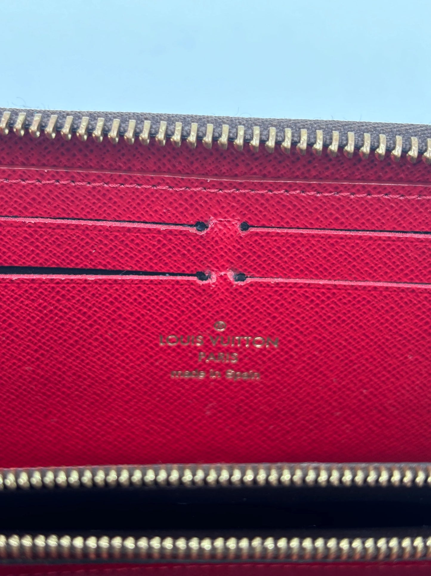 Louis Vuitton Clemence Damier Ébène, Brown, Canvas, Wallet
