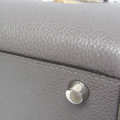 Gucci Zumi Top Handle Leather, Gray, Leather, Handbag