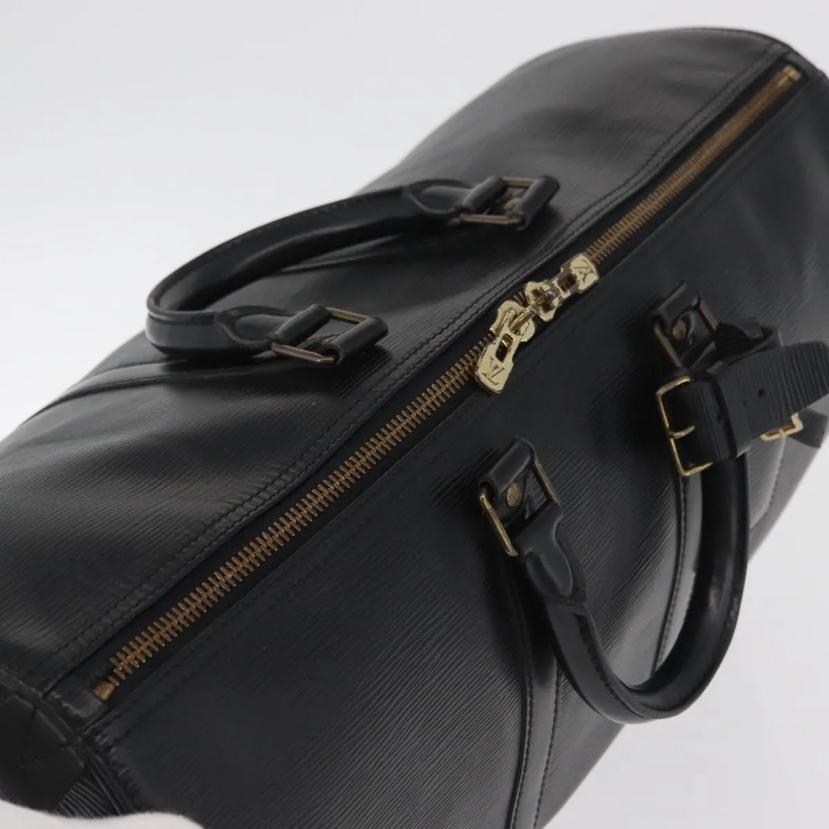 Louis Vuitton Keepall Epi Leather, Black, Leather, Travel Bag