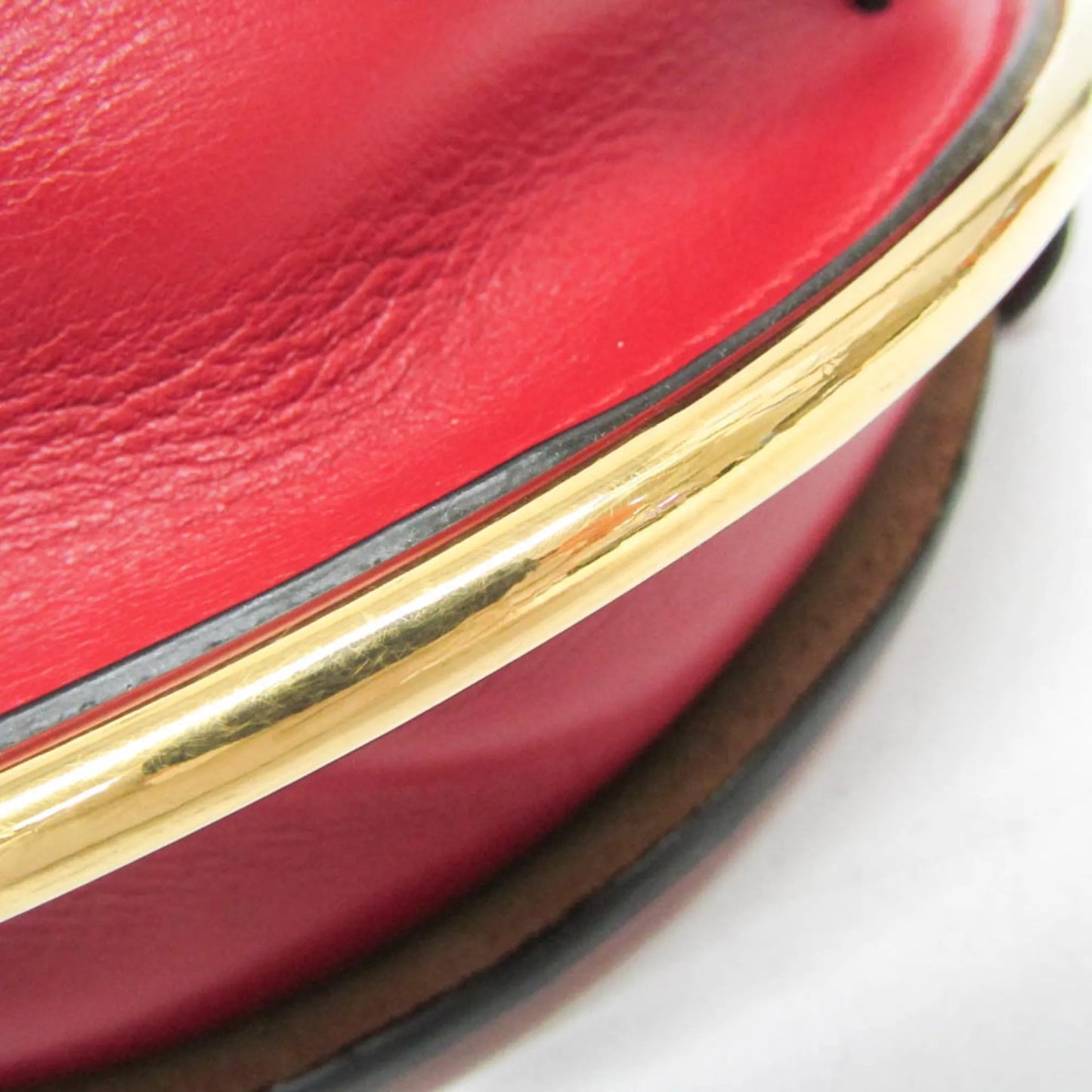 Loewe Metal Gate Leather, Red, Leather, Shoulder Bag