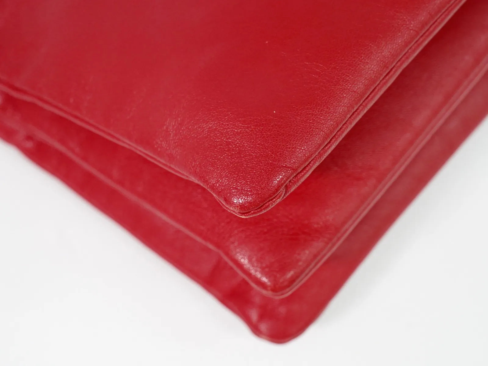 Celine Trio Leather, Red, Leather, Shoulder Bag