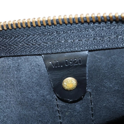 Louis Vuitton Keepall Epi, Black, Leather, Travel Bag