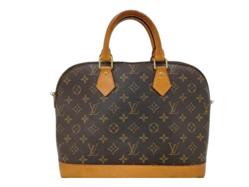 Louis Vuitton Alma Monogram, Brown, Canvas, Handbag