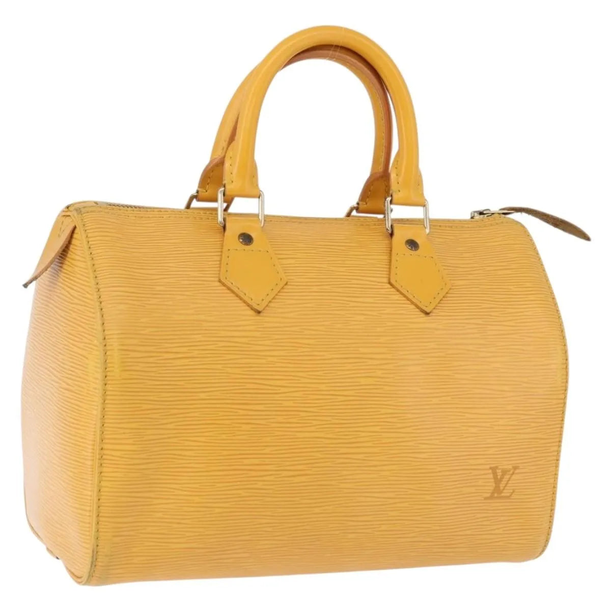 Louis Vuitton Speedy Epi, Yellow, Leather, Handbag