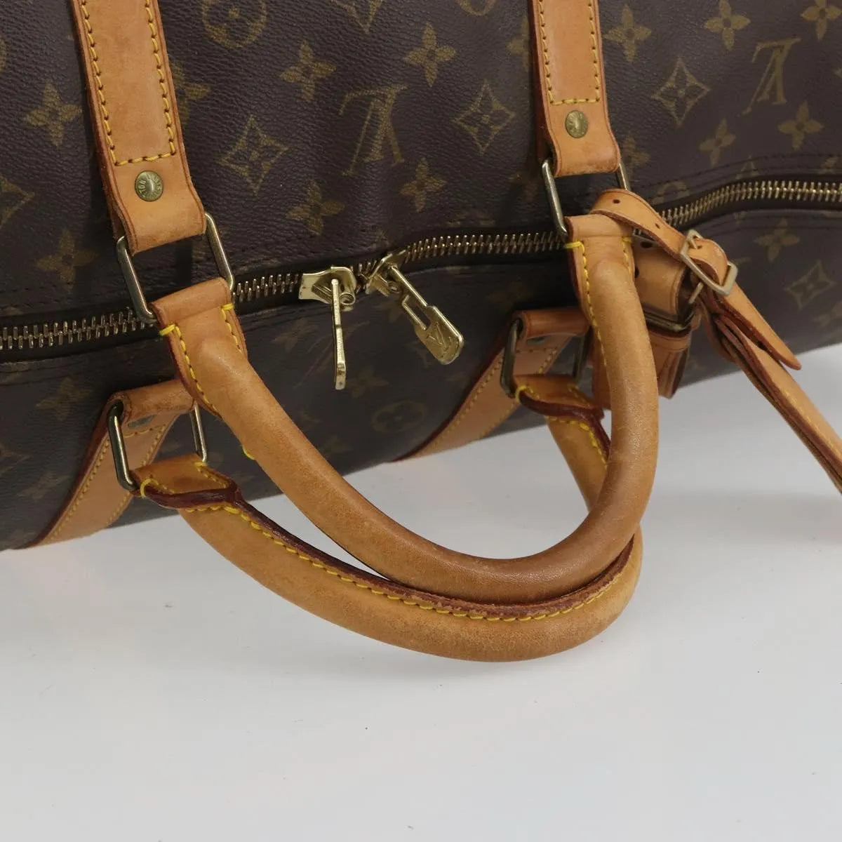 Louis Vuitton Keepall Bandoulière Monogram, Brown, Canvas, Travel Bag