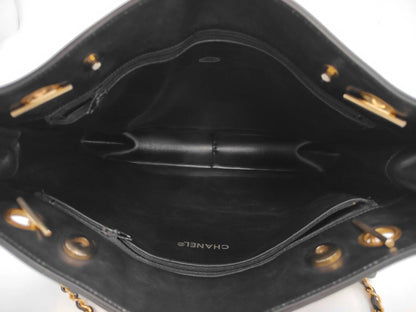 Chanel Matelasse Chain Leather, Black, Leather, Shoulder Bag