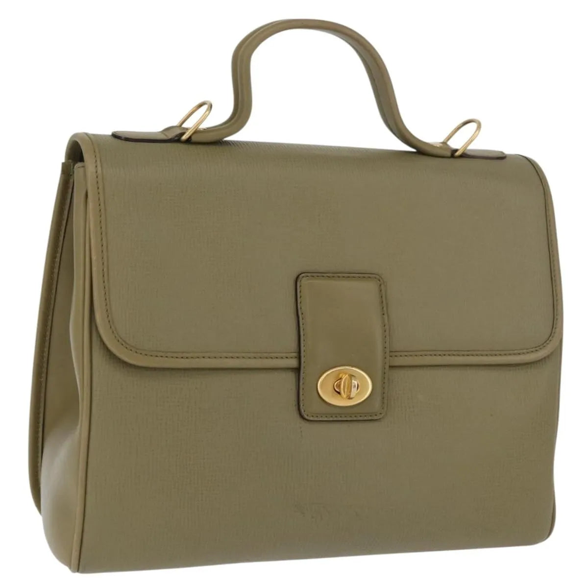 Gucci Vintage Leather, Green, Leather, Handbag