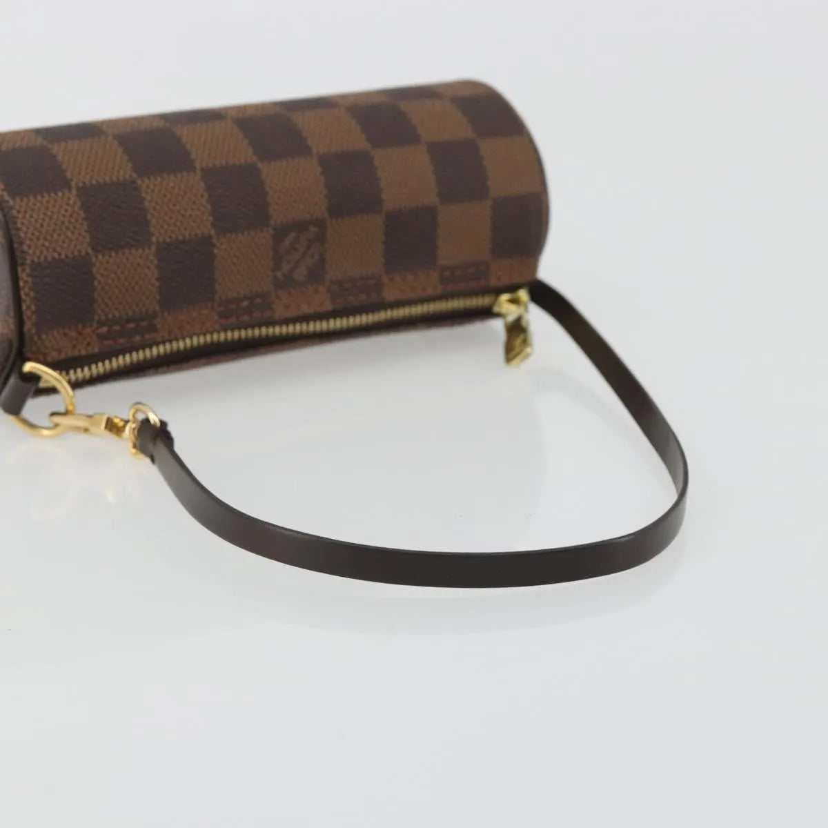 Louis Vuitton Papillon Pochette Damier Ebene, Brown, Canvas, Clutch