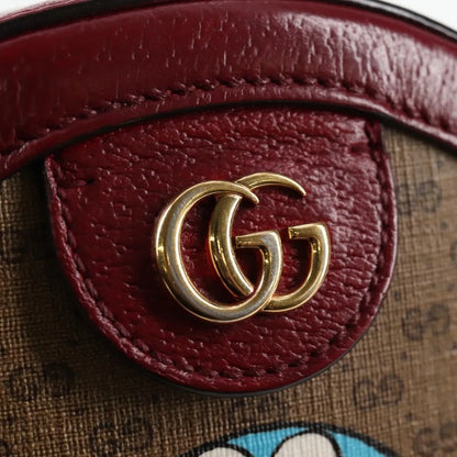 Gucci Doraemon Round Printed Mini GG Coated Canvas, Beige, Canvas, Shoulder Bag