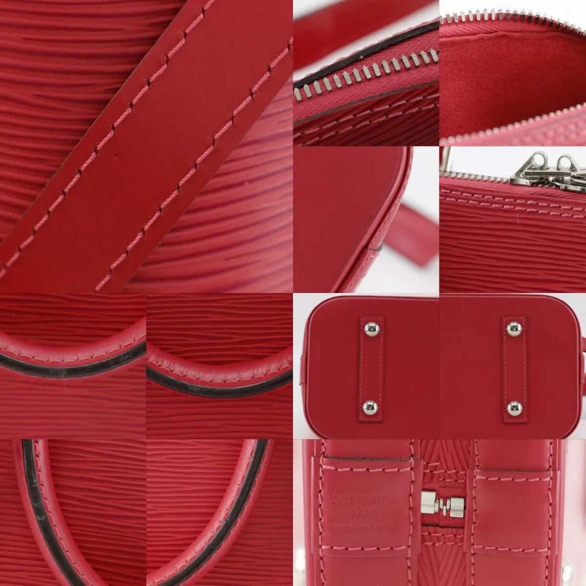Louis Vuitton Alma Epi, Red, Leather, Handbag
