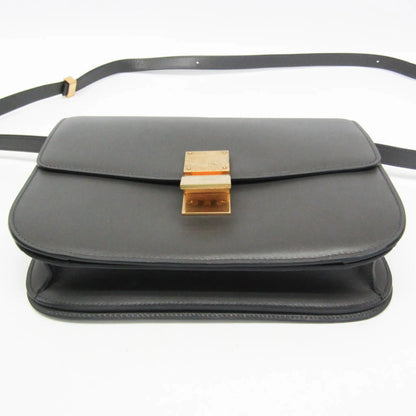Celine Classic Box Bag Smooth Leather, Gray, Leather, Shoulder Bag
