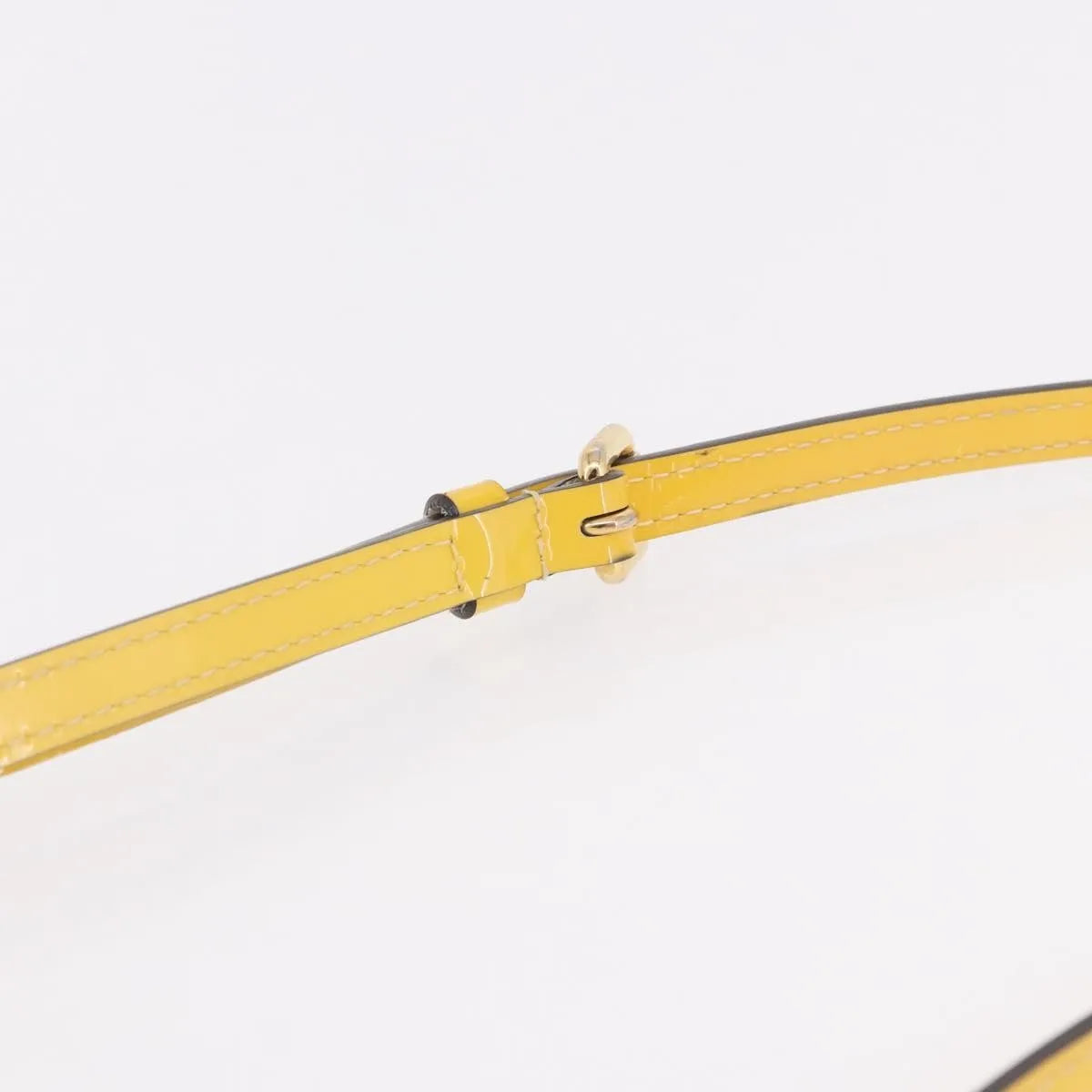 Louis Vuitton Monceau Vernis, Yellow, Patent Leather, Handbag