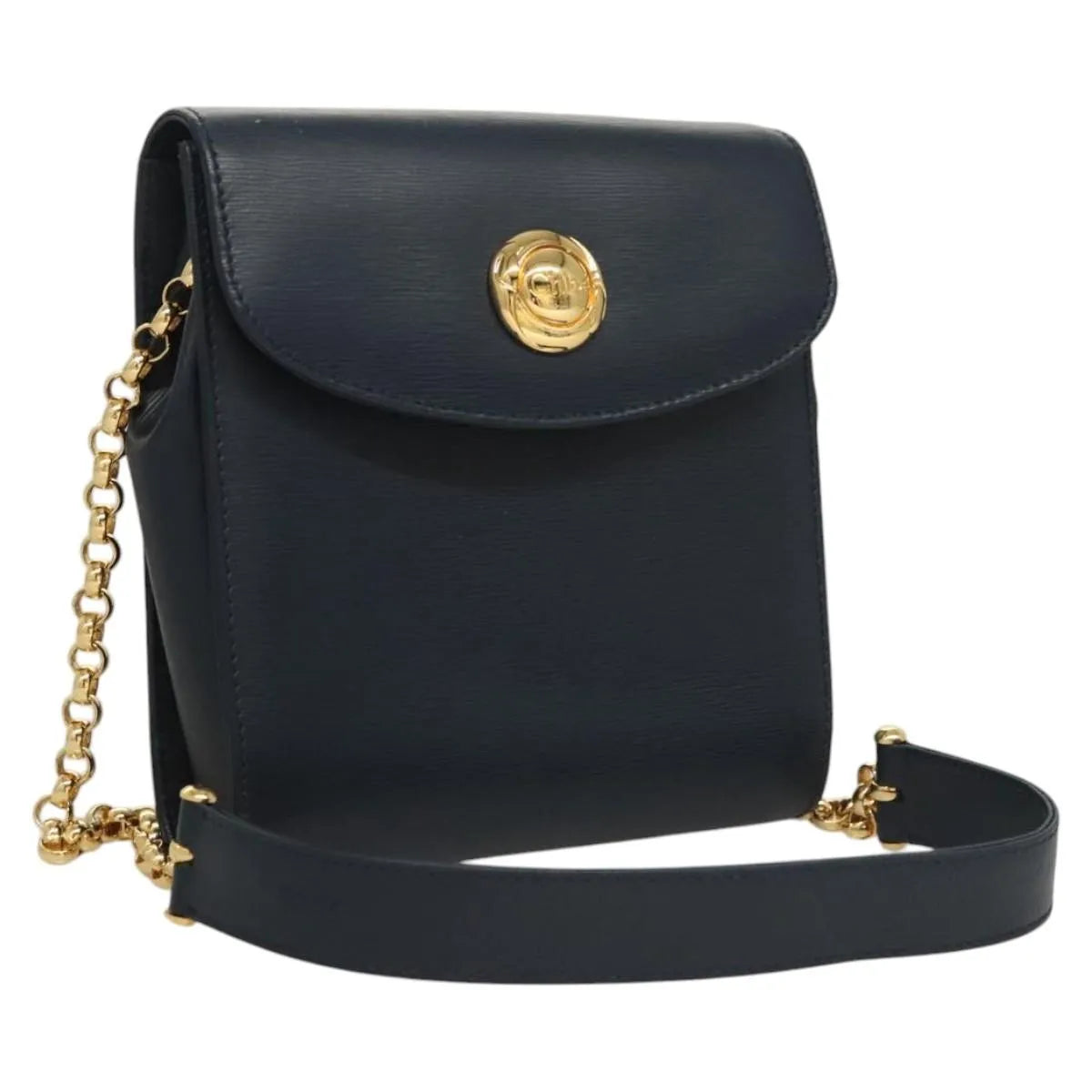 Chloe Vintage Leather, Navy, Leather, Shoulder Bag