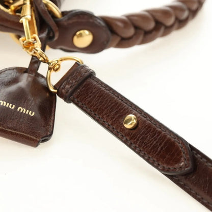 Miu Miu Coffer Convertible Hobo Matelasse Leather, Brown, Leather, Handbag