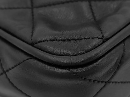 Chanel Matelasse Chain Leather, Black, Leather, Shoulder Bag