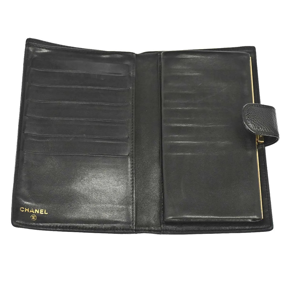 Chanel Timeless CC French Caviar, Black, Leather, Wallet