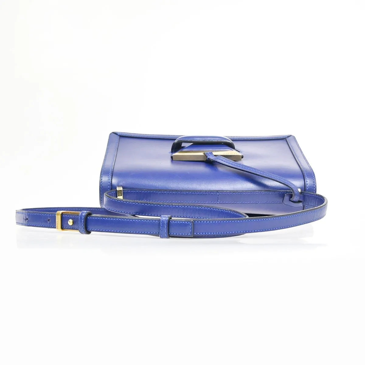 Loewe Barcelona Leather, Blue, Leather, Shoulder Bag