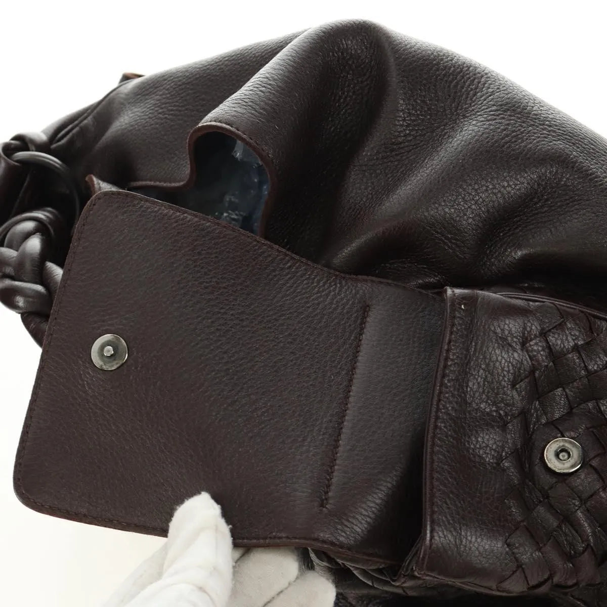 Bottega Veneta Cocker Hobo Leather, Brown, Leather, Handbag