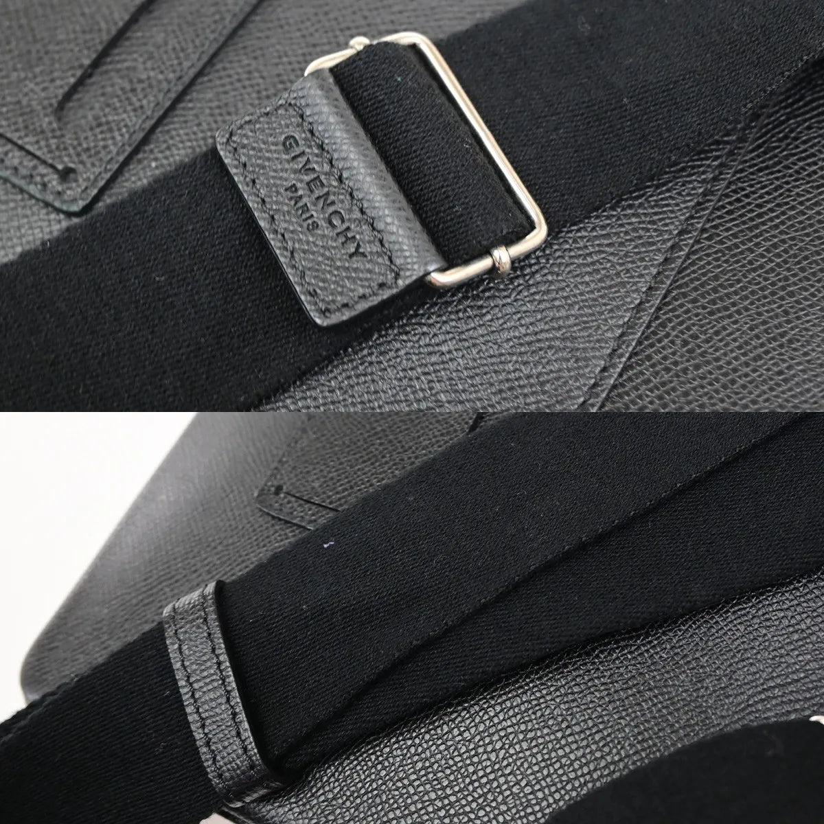 Givenchy Logo Messenger Leather, Black, Leather, Shoulder Bag