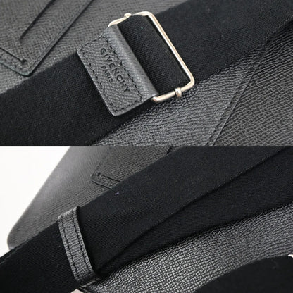 Givenchy Logo Messenger Leather, Black, Leather, Shoulder Bag